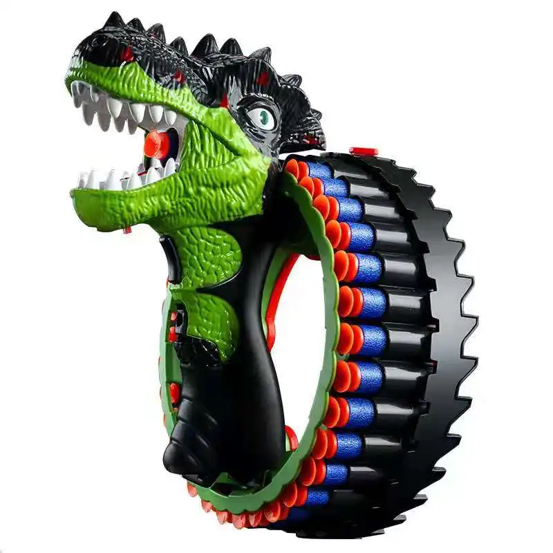 Electric Continuous Hair Large Capacity Dinosaur Bracelet Launch Charging Rotating Wheel Sucker