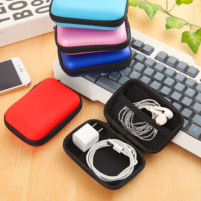 Sundries Travel Storage Bag Charging Case for Earphone Package Zipper Bag Portable Travel Cable Organizer Electronics Storage