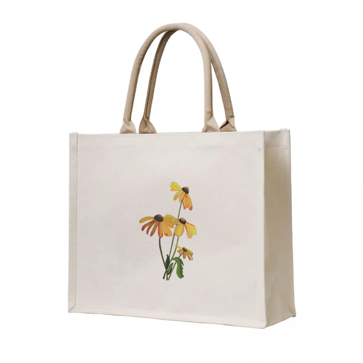 Black-eyed Susan Flower Tote Bag Cloth bag tote bags aesthetic eco pack