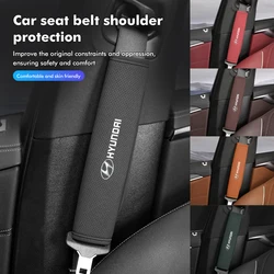 Car Seat Belt Cover Suede Shoulder Protection Padding Pad For Hyundai I30 I20 IX35 I40 Tucson Getz Veloster Kona Elantra