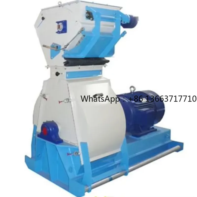 Customized 1500kg/h High Productivity Stainless Steel Vertical Dry Wet Feed Mill Machine Poultry Cattle Grinder Easy Operation
