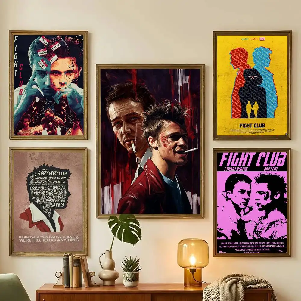 Fight Club Movie Series Poster Art With Prints Home Bedroom Living Room Decoration Gift