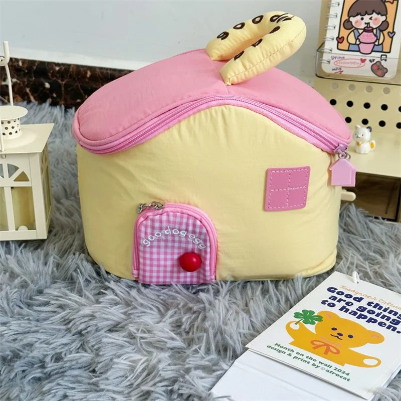 

Косметичка Egg Burger House, подарок, высокая красота, модная портативная водонепроницаемая сумка большой вместимости в японском корейском стиле, 2025 г.