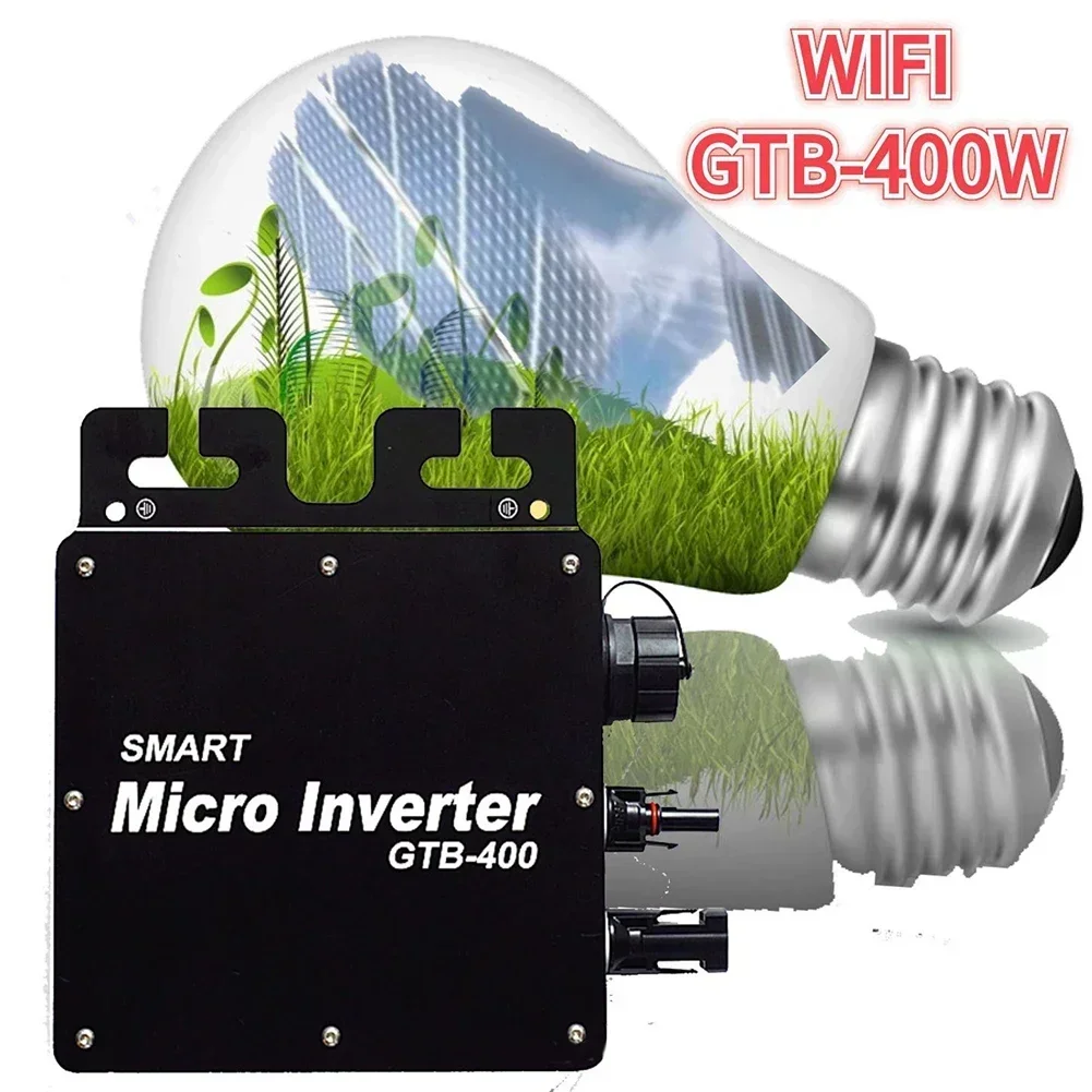 GTB-400 400W Micro Inversor Solar Grid Tie Micro Inversor 110/220V Liga de Alumínio Micro Inversor 18.5x16x3.5cm