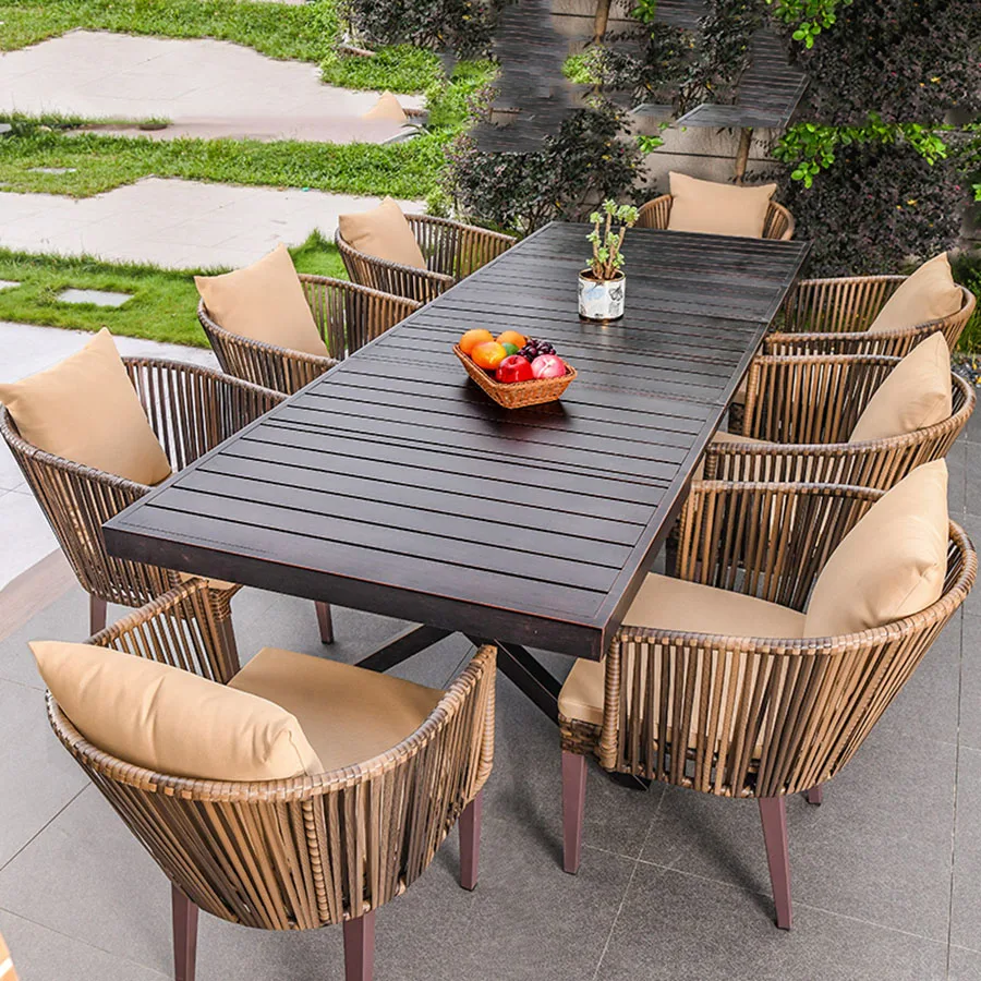 Luxury Garden Furniture Outdoor Sets Unique Home Back Yard Patio Furniture Sets Sectional Rattan Effect Meble Ogrodowe Furniture