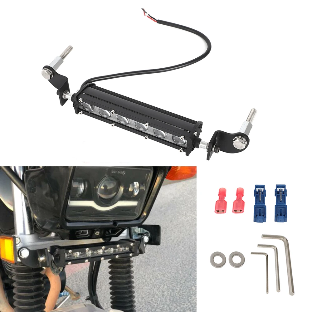 Universal 30W LED Headlight Light Bar LED Light Bar Kit for Yamaha TW200 Direct Bolt-On Motorcycle Accessories