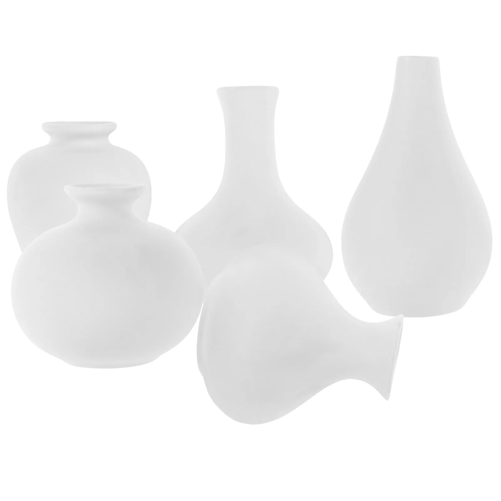5Pcs Ceramic Flower Vase Set Mini Vases Zen Style Desktop Decoration Floral Arrangement Holders Home Mini Vase Decorations