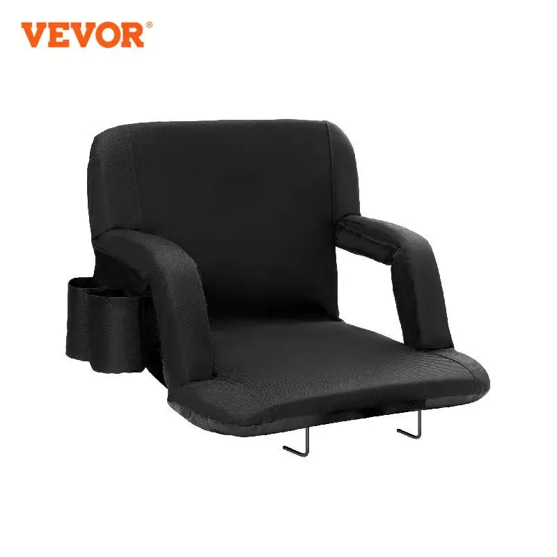 VEVOR Stadium Seat w/ Back Support Folding Padded Cushion Stadium Portable Reclining Chair for Sport Event Beach Camping Concert