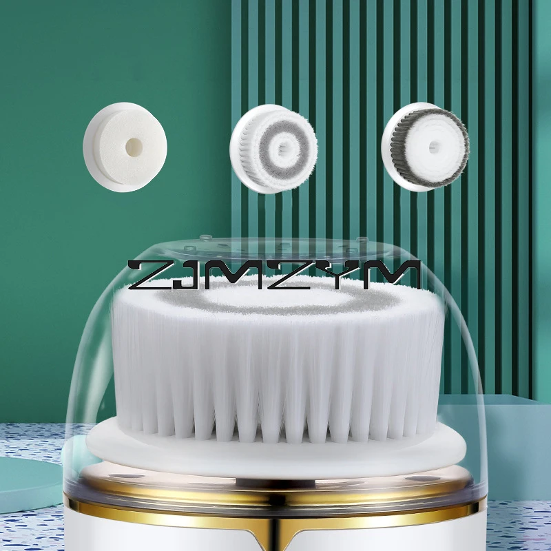 แปรงทำความสะอาดหน้าไฟฟ้าแบบหมุนได้แปรงสบู่ล้างหน้าดูแลผิวแปรงกำจัดสิวหัวดำเครื่องมือทำความสะอาดล้ำลึกแบบ360เครื่องดูดสิว