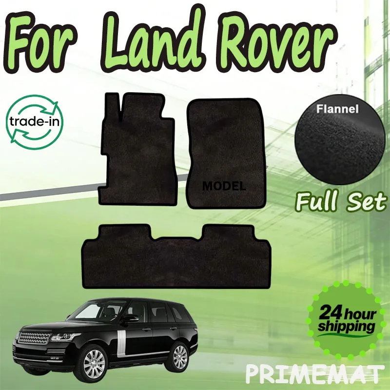 

PRIMEMAT Flannel Car Floor Mats For Land Rover Range Rover Vogue L405 5 Seater 2013~2017 Carpets Footpads black