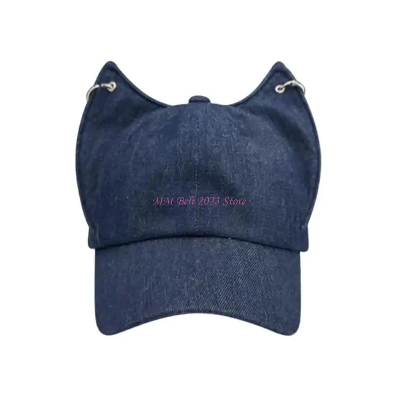 

49ME Удобная джинсовая бейсболка с ушками Теплая шапка для холодной погоды на каждый день для мужчин и женщин