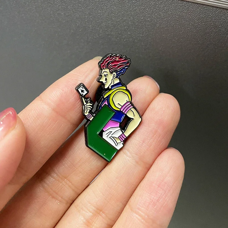 دبوس مينا ساحر HxH مهرج ، بروش صياد X صياد ، هيسوكا مورو ، شارة مورو ، مجوهرات فنية أنيمي ، ديكور حقيبة ظهر