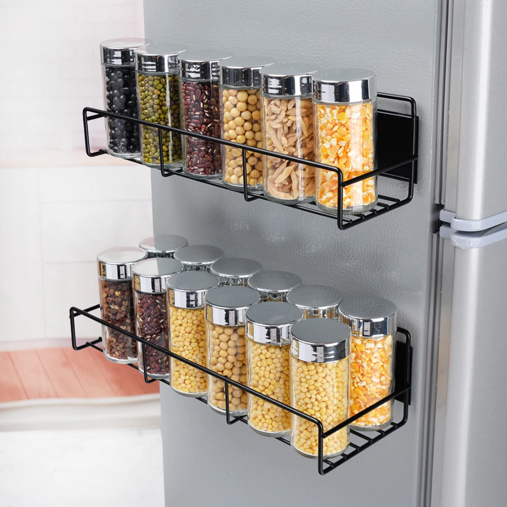 2 Spice Racks Organizer For Cabinet Hanging Spice Rack Wall Mount Kitchen Organization And Storage Oven Shelf Fridge Organizer