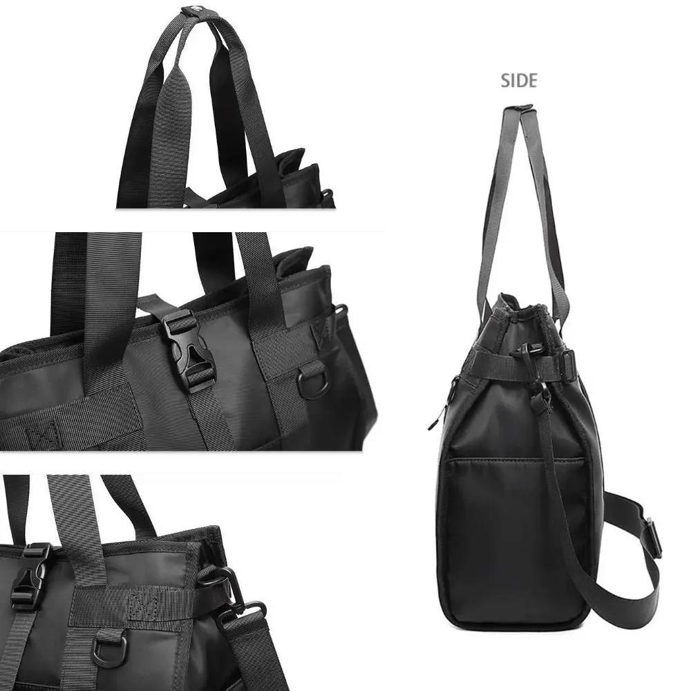 Casual Large Capacity Oxford Briefcase Multi-functional Waterproof Oxford Crossbody Bag Solid Color Portable Shoulder Bag Travel