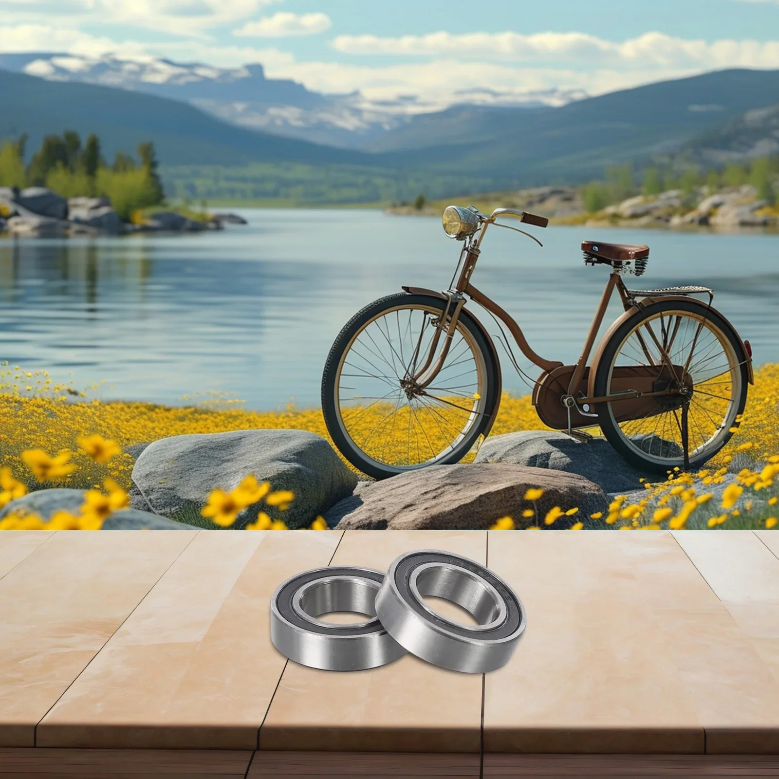 Reliable Performance Bicycle Bottom Bracket Hub Bearing Set Featuring Ceramics Pack of Two Size 15 x 26 x 7 mm