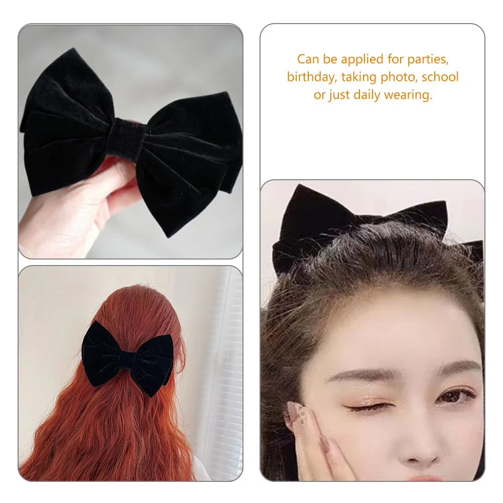 

2Pcs Lightweight Bow Hair Clips for Women Vintage Barrettes Secure Snap Clip for Thin Hair French Style Daily Party Accessory