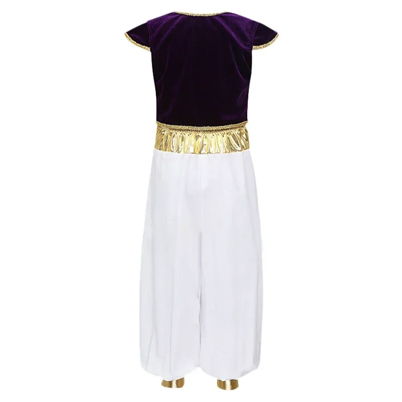 Costume de Cosplay du Prince Aladdin pour Enfant Garçon, Ensemble de Vêtements de ixd'Halloween