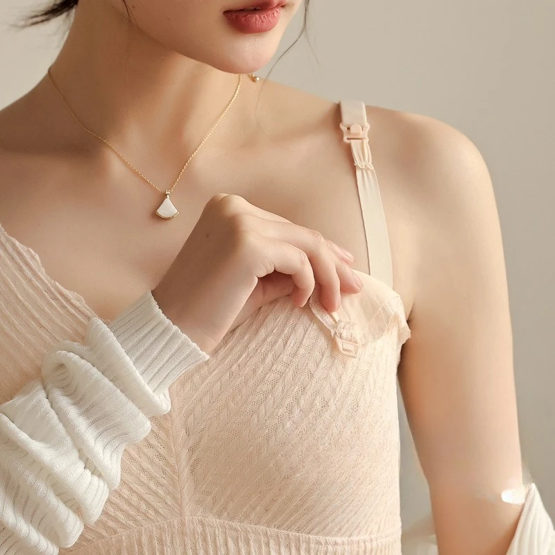 

Maternity Nursing Tank Top – Summer Thin Camisole for Breastfeeding, Wearable Without Bra, Postpartum Anti-Exposure Vest