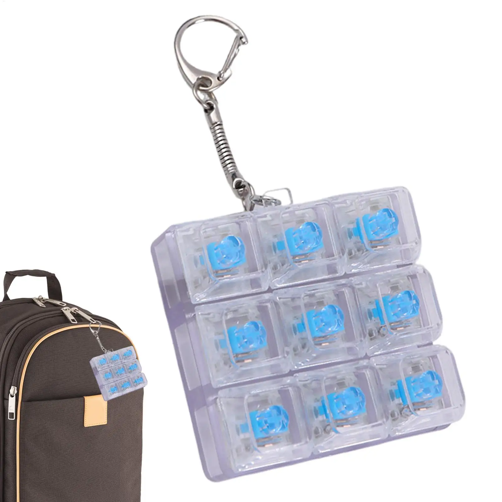 9 مفاتيح لوحة المفاتيح تململ المفاتيح ضد الإجهاد لوحة المفاتيح زر الإصبع مفتاح غطاء قلادة الإجهاد الإغاثة لعب للأطفال الكبار هدية #6