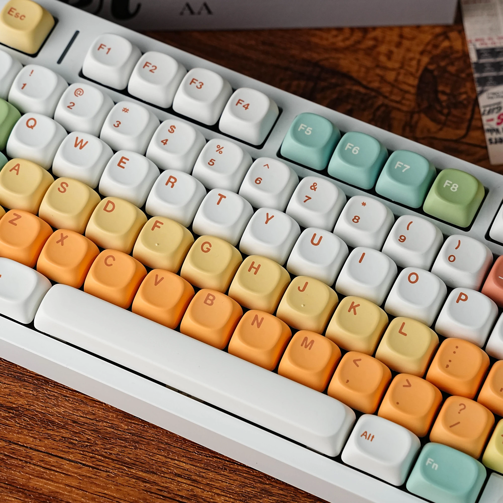 Klawisze PBT Moa Candy House 7U Alice Layout, zestaw klawiszy przestrzennych, kompatybilne z ANSI, rosyjskim, koreańskim, ISO, hiszpańskim, niemieckim, francuskim, ABN. — zdjęcie produktu 6