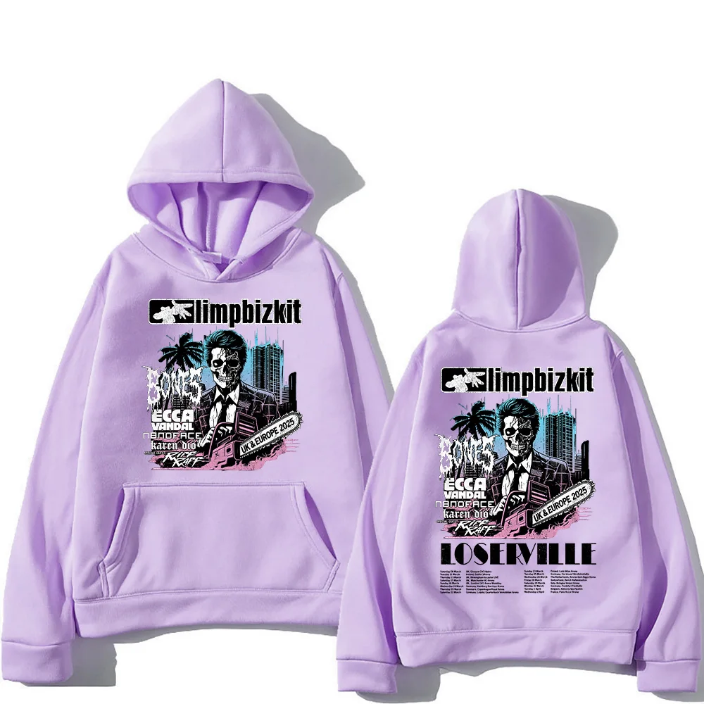 Limp Bizkit Pullovers UK and Europe Tour Graphic Printing Sweatshirts Men Women Oversized Clothing High Street Casual Pullovers