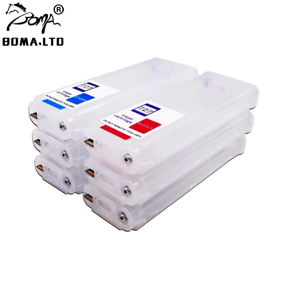 280ML & 130ML Refillable Ink Cartridge With Compatible Chip For HP 727 HP727 Designjet T2530 T1500 T2500 T1530 T930 T920 Printer