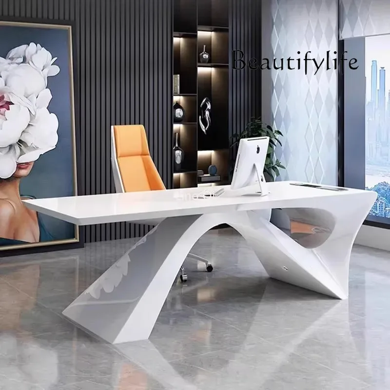 Hochwertiger Büroschreibtisch für Zuhause, weiße Sekretärin, kostenloser Versand, Computertische aus der Mitte des Jahrhunderts, einzigartige Aktenschränke, Büromöbel
