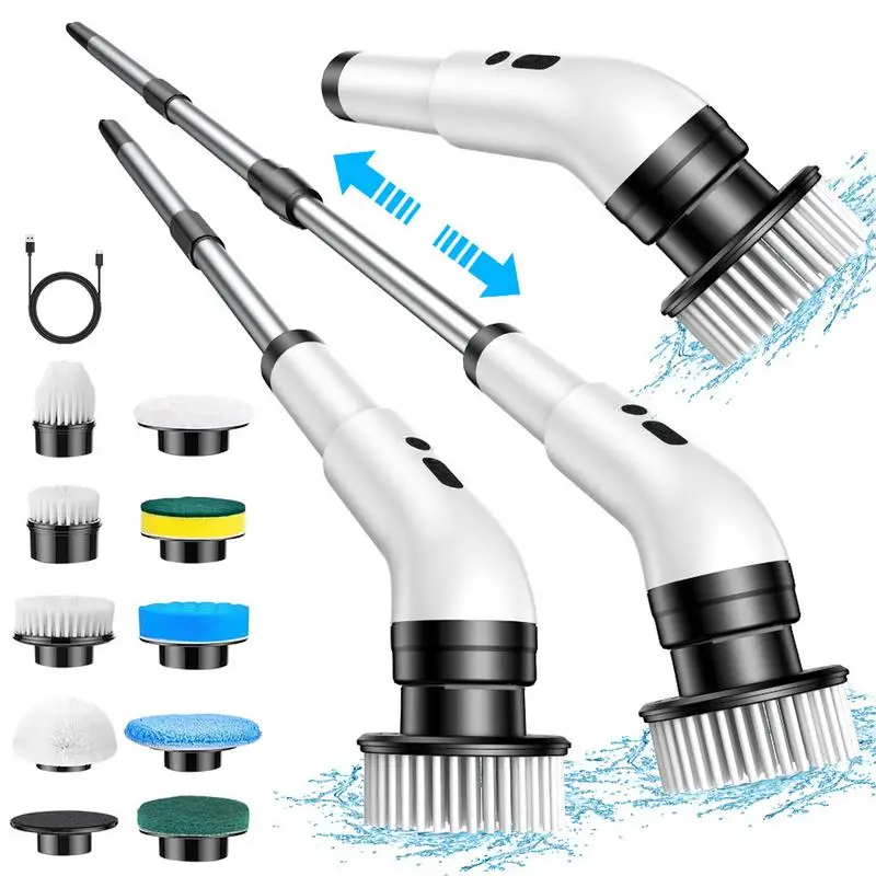 Electric Spin Scrubber Electric Spin Scrubber Bathroom 10 In 1 Spin Scrubber Shower Cleaning Brush For Bathroom Tub Tile Floor