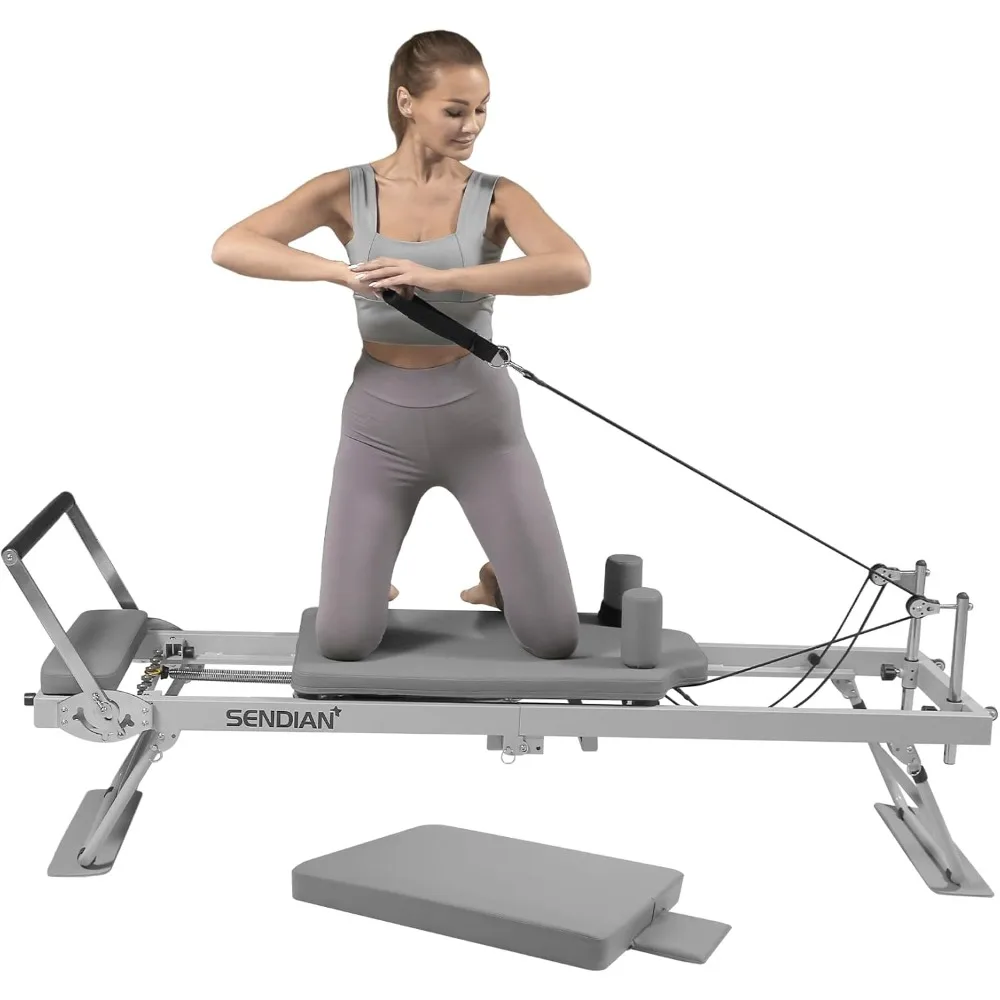 

Foldable Pilates Equipment for Home Workouts,Pilates Reformer Machine for Home Gym , Pilates Exercise Equipment with Jump Board