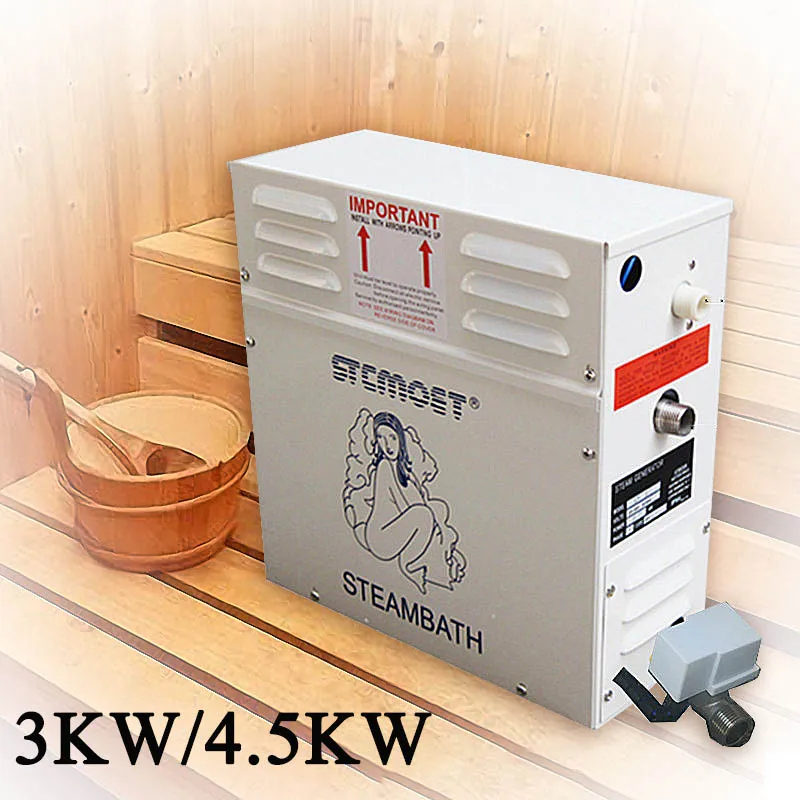 3KW/4.5KW Steam Generator Home Steam Machine Sauna Bath SPA Steam Shower 220V with Digital Controller