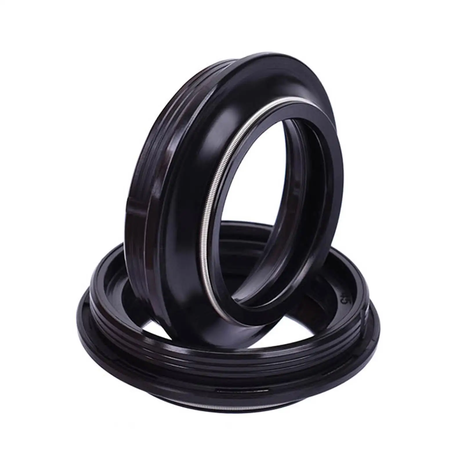 

Rubber Motorcycle Front Fork Damper Shock Absorber Oil Seal Dust Seal Kit for Yamaha XV250 Route 66 YP250 Majesty