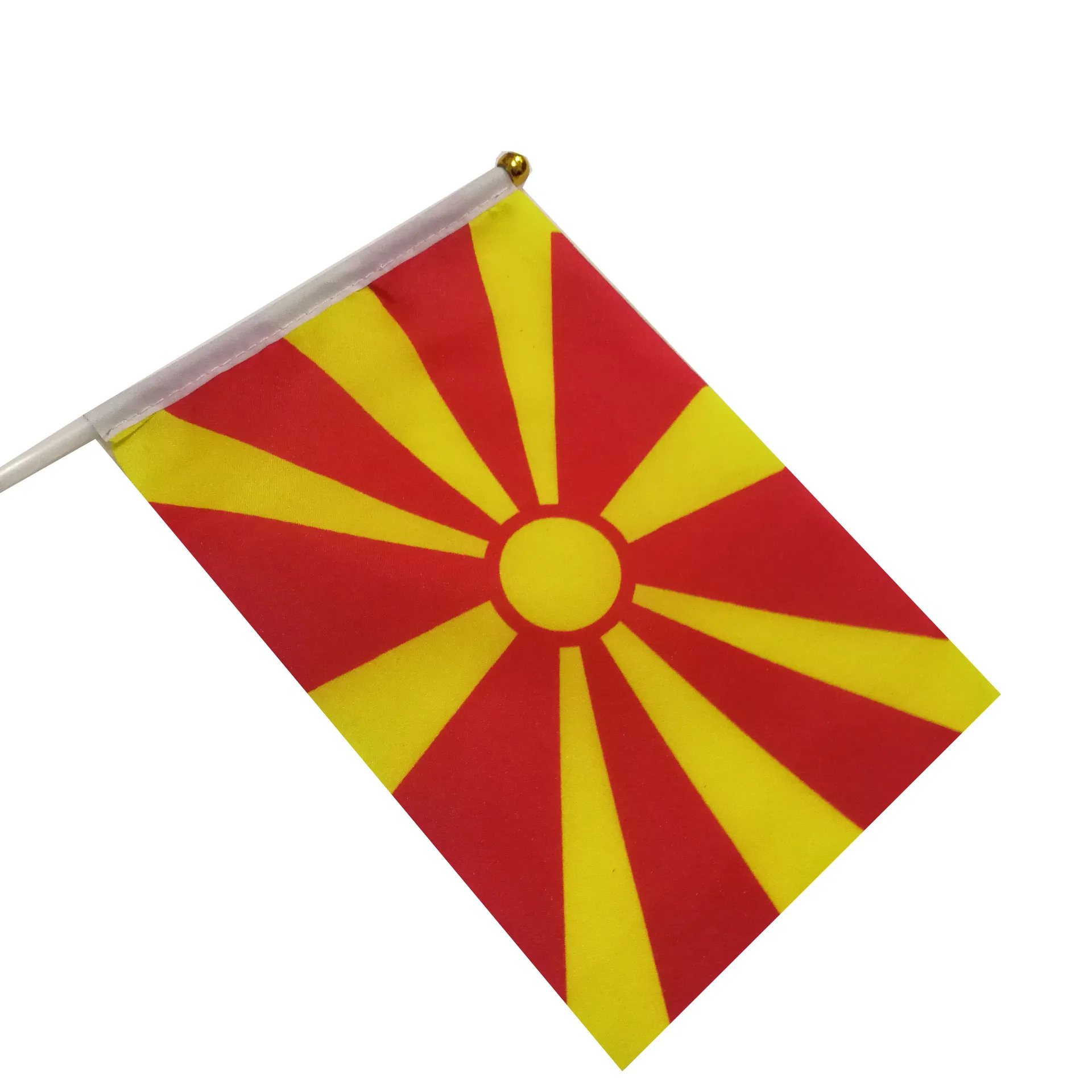 KAFNIK,5pcs Macedonia flag 14*21CM Macedonia Flag the hand national flag