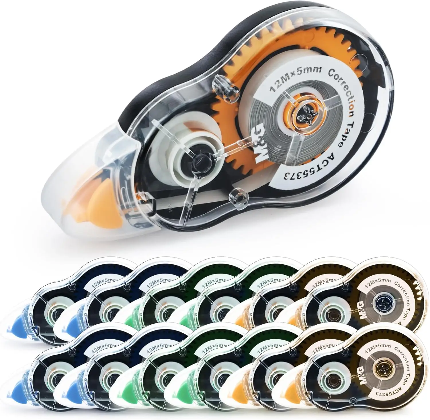 

472ft Correction Tape, 12 Pack, 39.3ft Each, Smooth & Non-Toxic, Easy Applicator for Office