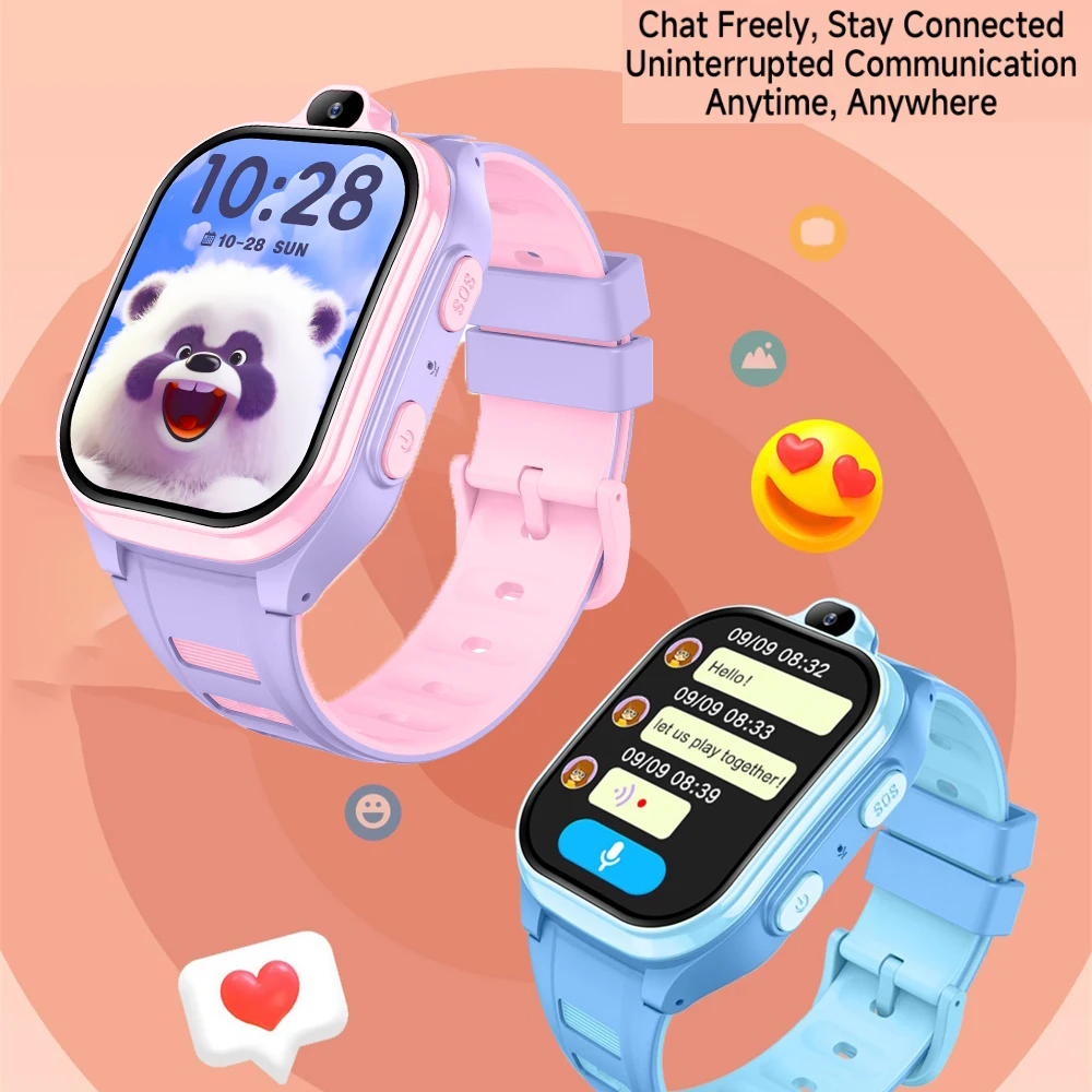 Nuovo orologio intelligente 4G per bambini GPS Videochiamata APP Scarica Smartwatch per bambini Assistente vocale Orologi per telefono Chat vocale Telecamera Sveglia