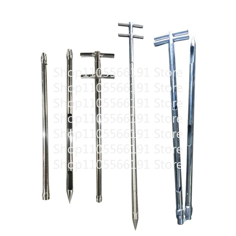 Multifunctional Sampler 304 Stainless Steel Double Layer Rotary Powder Sampling Tube Cement/