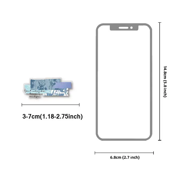 40 stuks blauwe raster stoffen stickers voor scrapbooking, kindercadeauzakjes afdichtingslabels, briefpapierstickers, handgemaakte knutselbenodigdheden