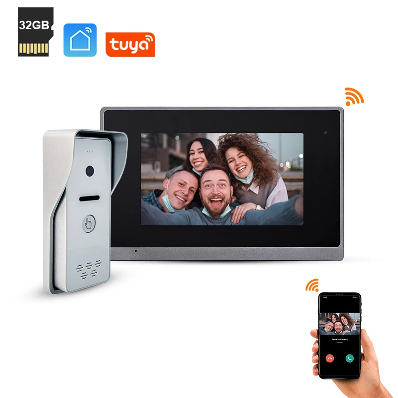 

Top Sale IP Tuya Wifi Door Video Intercom Doorbell IP65 Waterproof Easy To Install Villa Kit Intercom