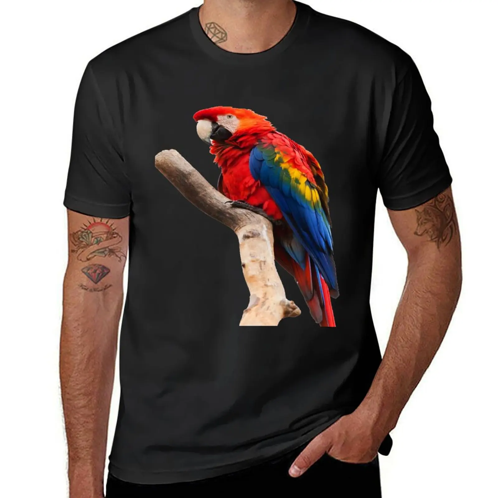 parrots on the tree T-Shirt shirts graphic tees anime clothes korean fashion mens champion t shirts