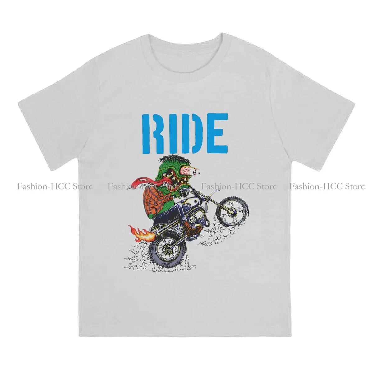 Hot Rod Newest Polyester TShirts Rat Fink Male Graphic Streetwear T Shirt Round Neck