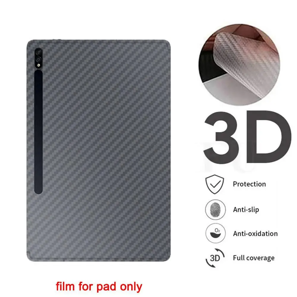 For Samsung Galaxy Tab S9 S9 Plus S9 Ultra Carbon Fiber Pattern Protective Fall Prevention Film Accesories