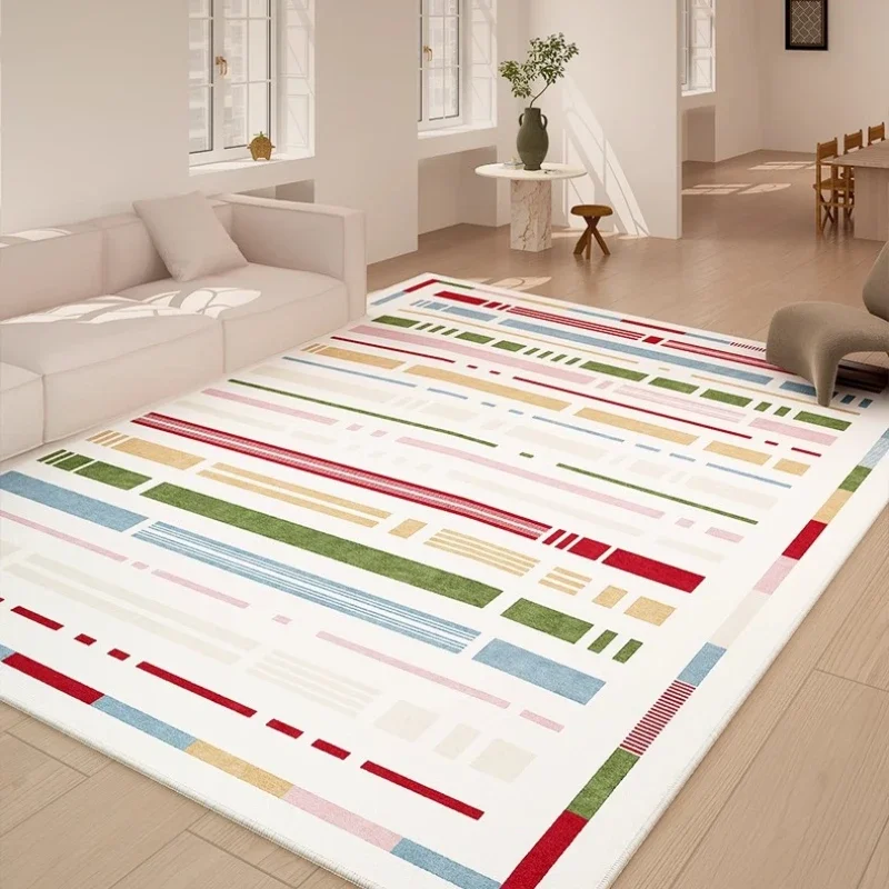 

Colorful Living Room Carpet Light Luxury Coffee Table Bedroom Bedside Soft Mat Cloakroom Leisure Area Plush Rug Ковер Tapis 러그