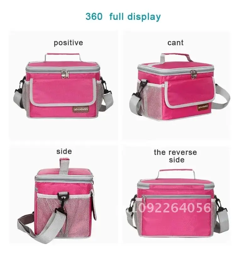 Portable Insulated Bags Women Food Waterproof and Leakproof Cooler Fridge Picnic Men Bento 6L Bag Work Thermal Lunch EVA Outdoor