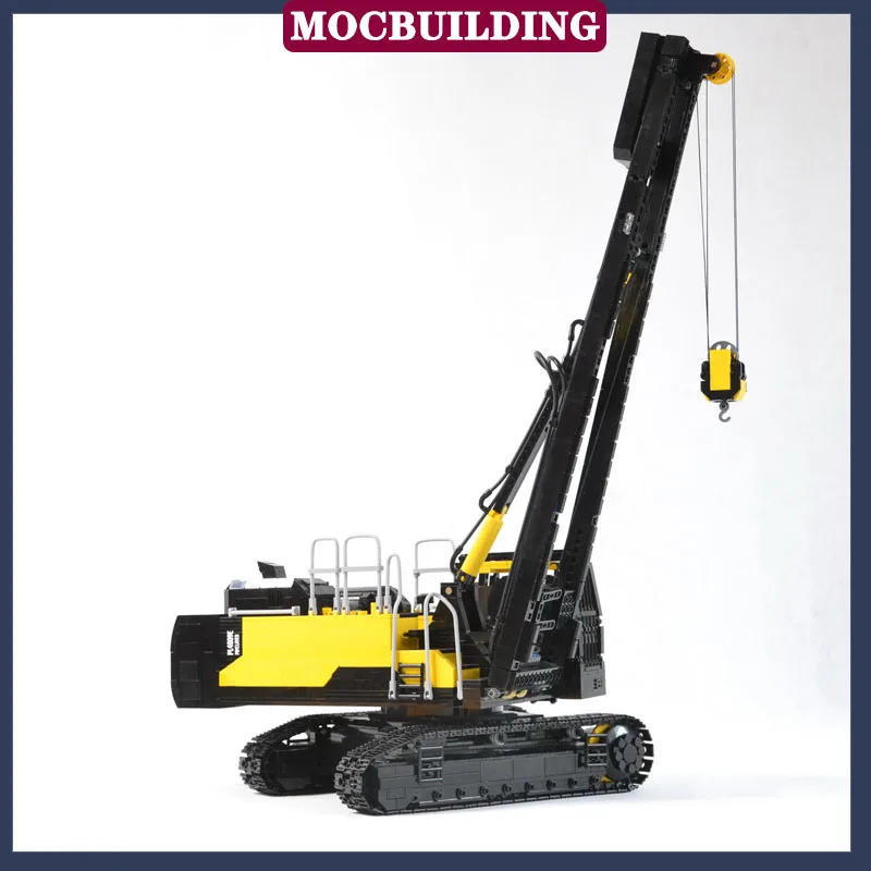 MOC Technology Crane Model Building Block Assembly City Excavator Electric Boy Toy Gift