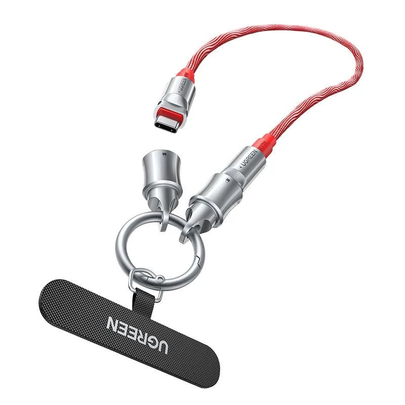 

UGREEN 100W PD Type-C to Type-C Charging Cable Mini Short Wire with Lanyard Design for Phone Power Bank Charging