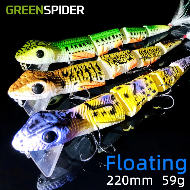 3Pcs/set 22cm 59g Pike Wobblers for Fishing Artificial Bait Hard Multi Jointed Swimbait Crankbait Lifelike Fishing Lure Tackle