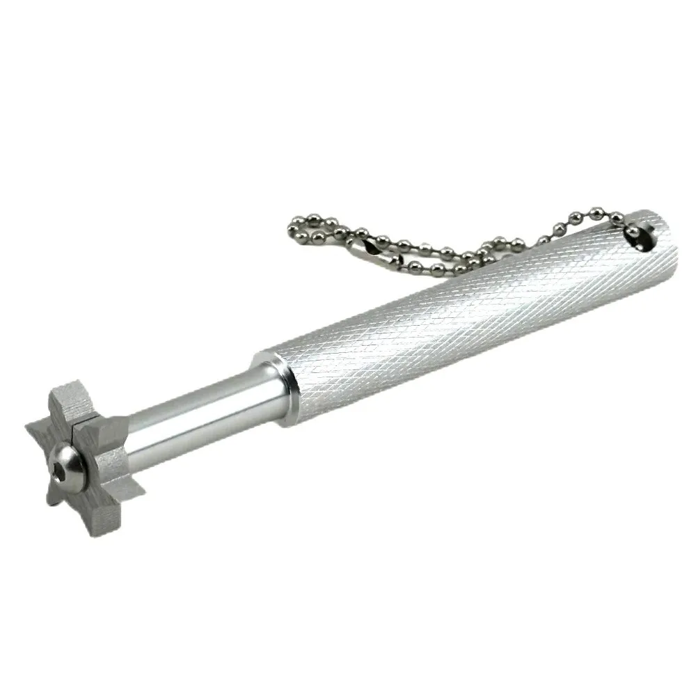 

Alloy Wedge Golf Club Grooving Sharpening Tool Lanyard Hole Non-Slip Wedge Sharpening Tool Strong Wedge Golf Club Sharpener Head