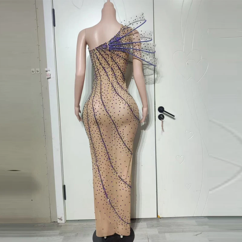 بار نادي أداء المرحلة المنصة ثوب تصميم جديد الراين مساء فستان المرأة حفلة احتفال الجاز ملابس رقص XS10614 #2