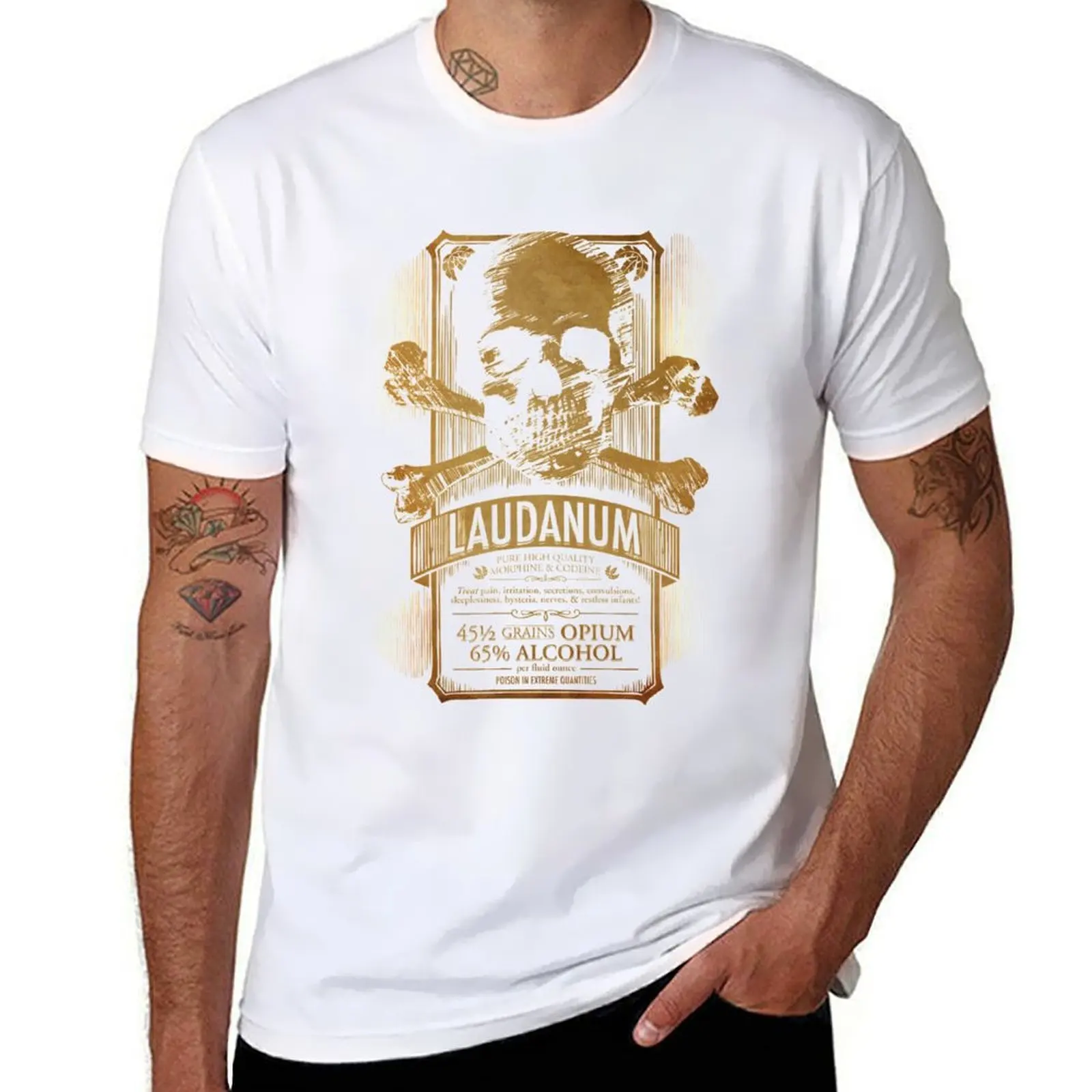 

Laudanum Medical Goth Steampunk Label T-Shirt t shirts for man cotton soft t shirts for man graphic funny T-Shirt