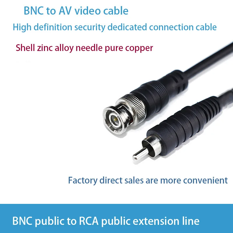 

BNC Public To RCA Lotus Head Monitoring Video Cable Q9 Coaxial Jumper BNC To AV Recorder Connection TV Cable