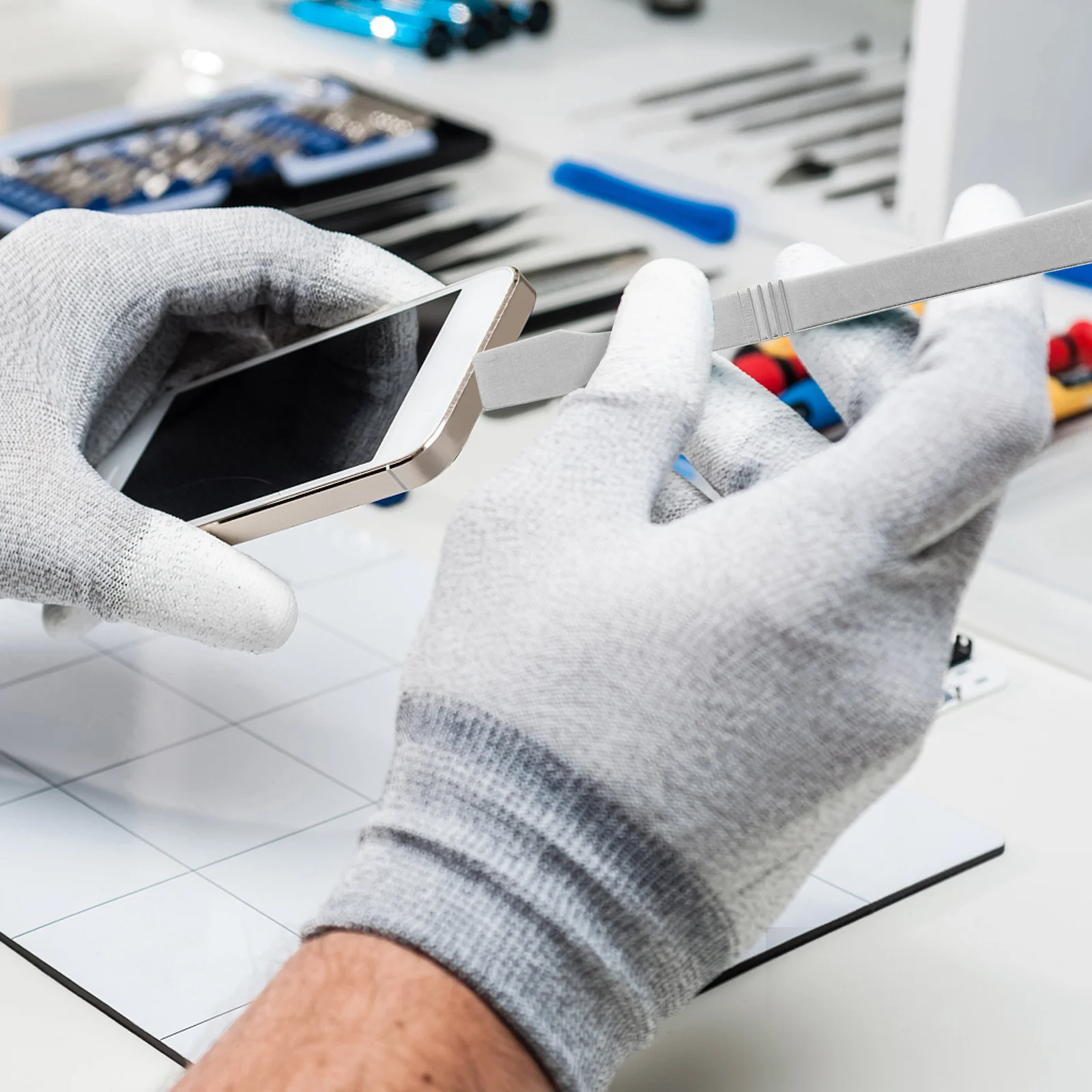 10 stks Rvs Pry Tools Dunne Rand Voor Printplaat Reparatie Duurzaam Spudger Set Telefoon Laptop Tablet Game Console